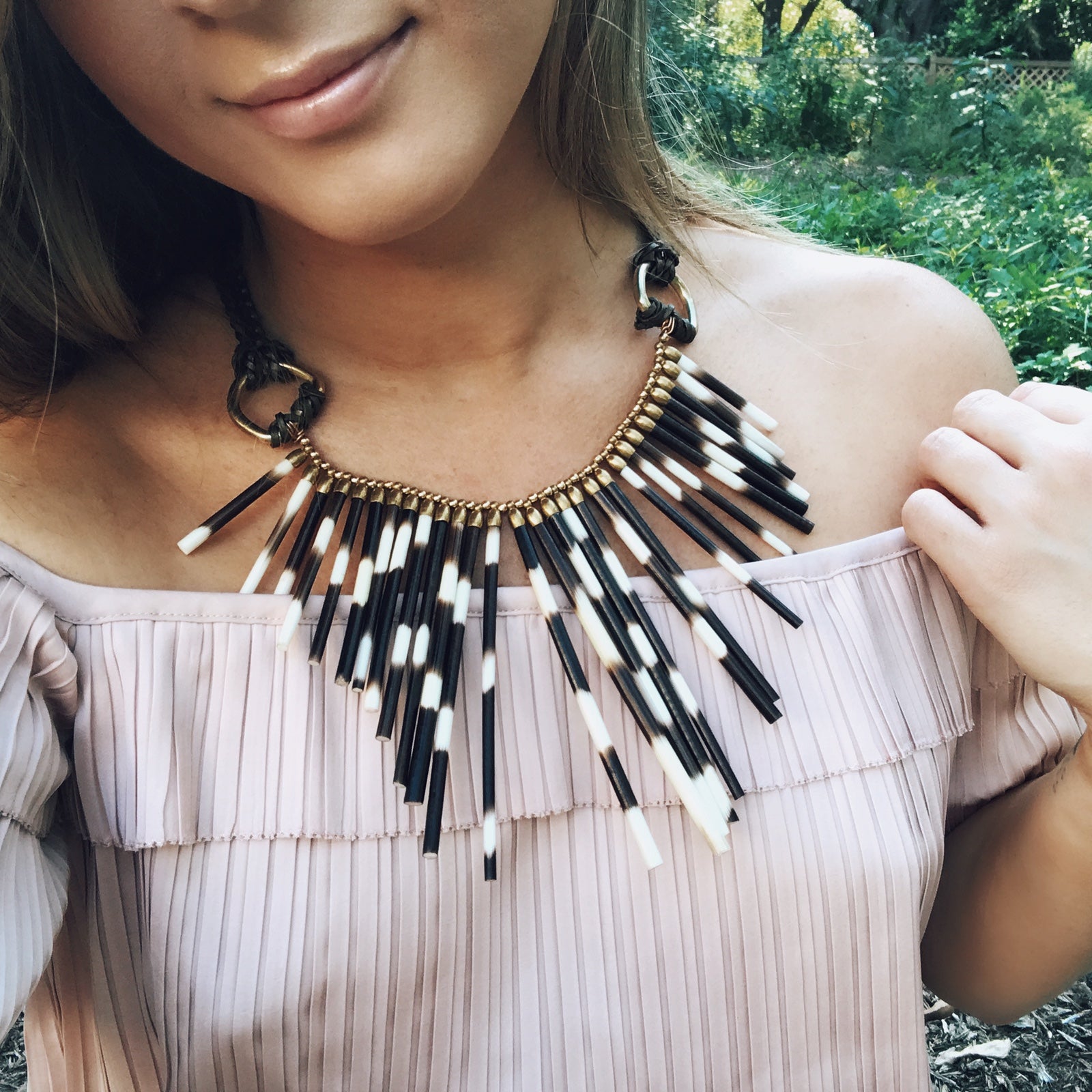 African Porcupine Quill Necklace